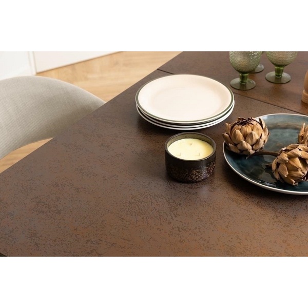 Stół Irwine 168/210cm brązowy/czarny - ACTONA